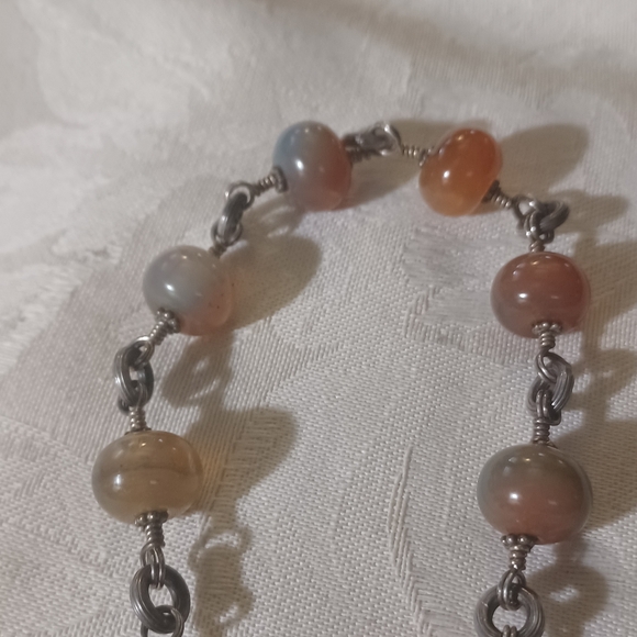 Stephen Dweck Beaded Y Drop Toggle Necklace, SS - Picture 11 of 13